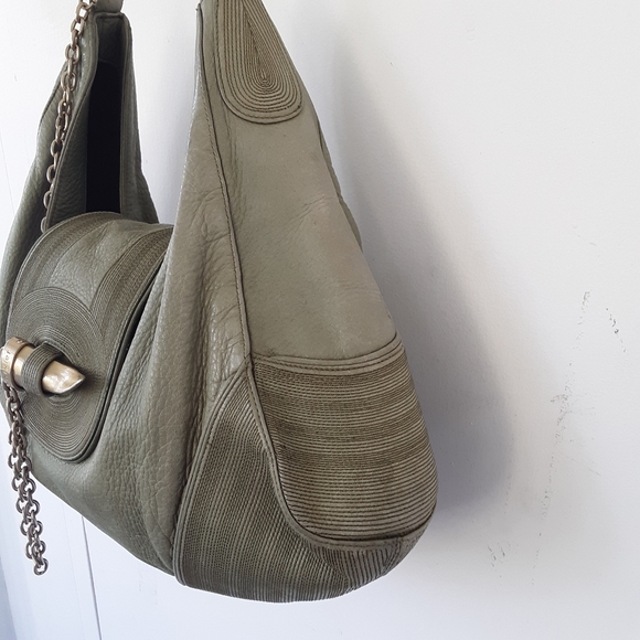 Botkier Green Italian Leather Hobo Bag Shoulder purse - Picture 8 of 12
